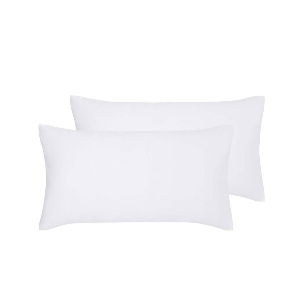 Accessorize Deluxe Hotel Cotton Plain King Pillowcases, 2 Pack – White