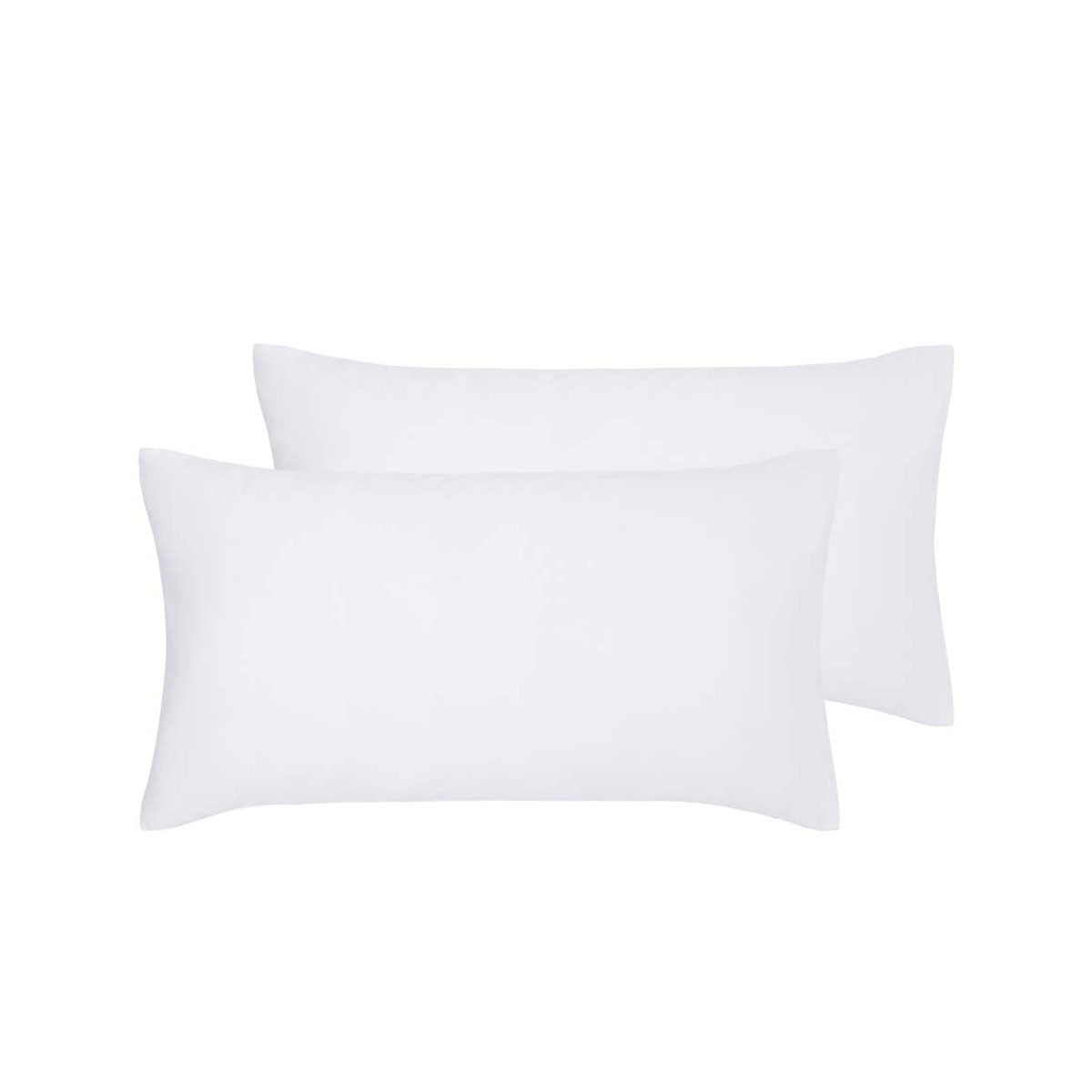 Accessorize Deluxe Hotel Cotton Plain King Pillowcases, 2 Pack – White