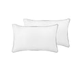 Accessorize Deluxe Hotel Cotton Piped Standard Pillowcases, 2 Pack – White/Black