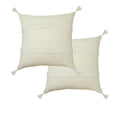 Accessorize Indra Cotton Tassel European Pillowcases, 2 Pack – Off White