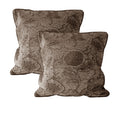 Accessorize Trudie Lace European Pillowcases, 2 Pack – Chocolate