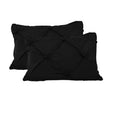 Accessorize Ruched Polyester Standard Pillowcases, 2 Pack – Black
