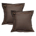 Accessorize Cotton Sequin European Pillowcases, 2 Pack – Chocolate
