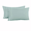 Accessorize 325TC Cotton Cuffed Standard Pillowcases, 2 Pack – Blue
