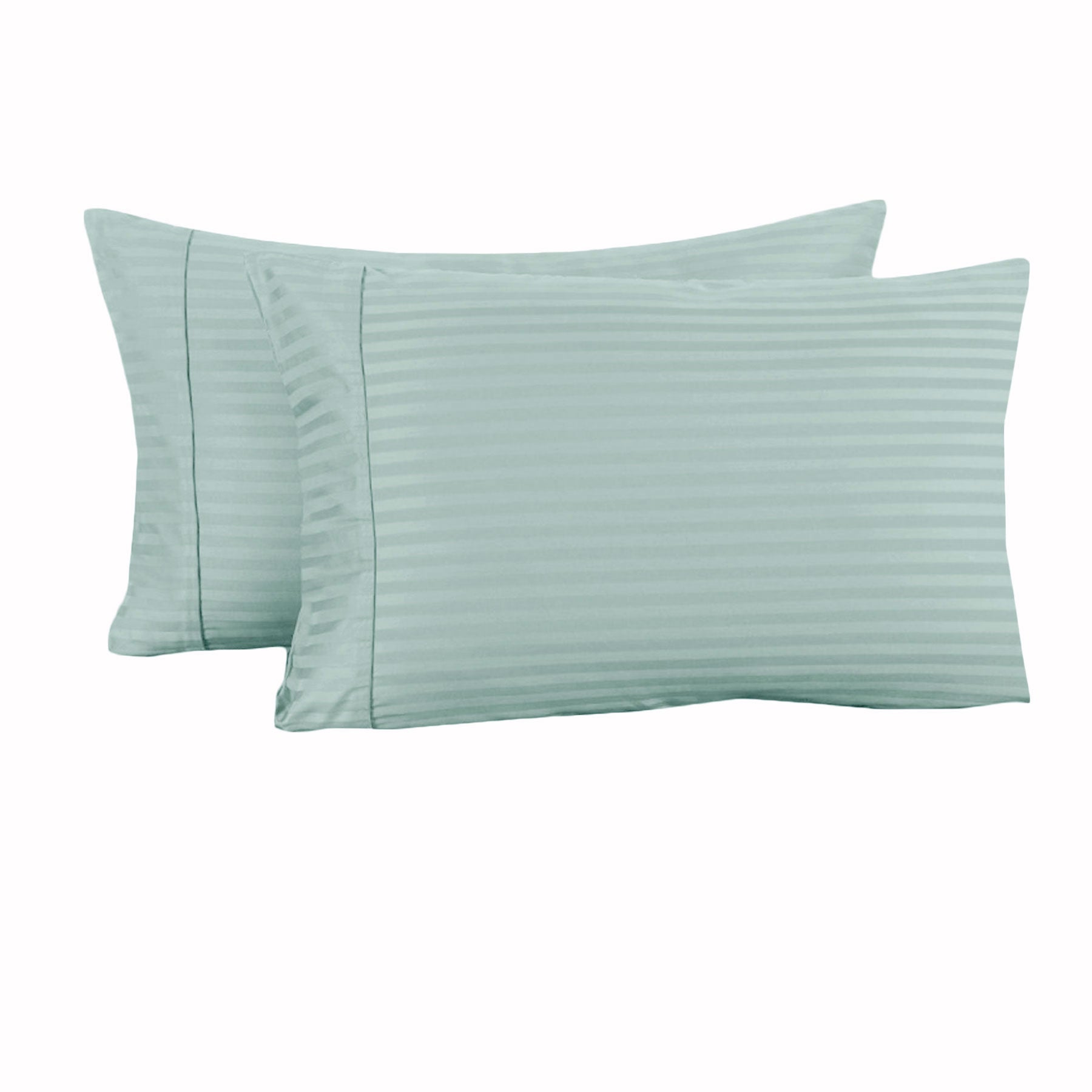 Accessorize 325TC Cotton Cuffed Standard Pillowcases, 2 Pack – Blue