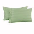 Accessorize 325TC Cotton Cuffed Standard Pillowcases, 2 Pack – Green