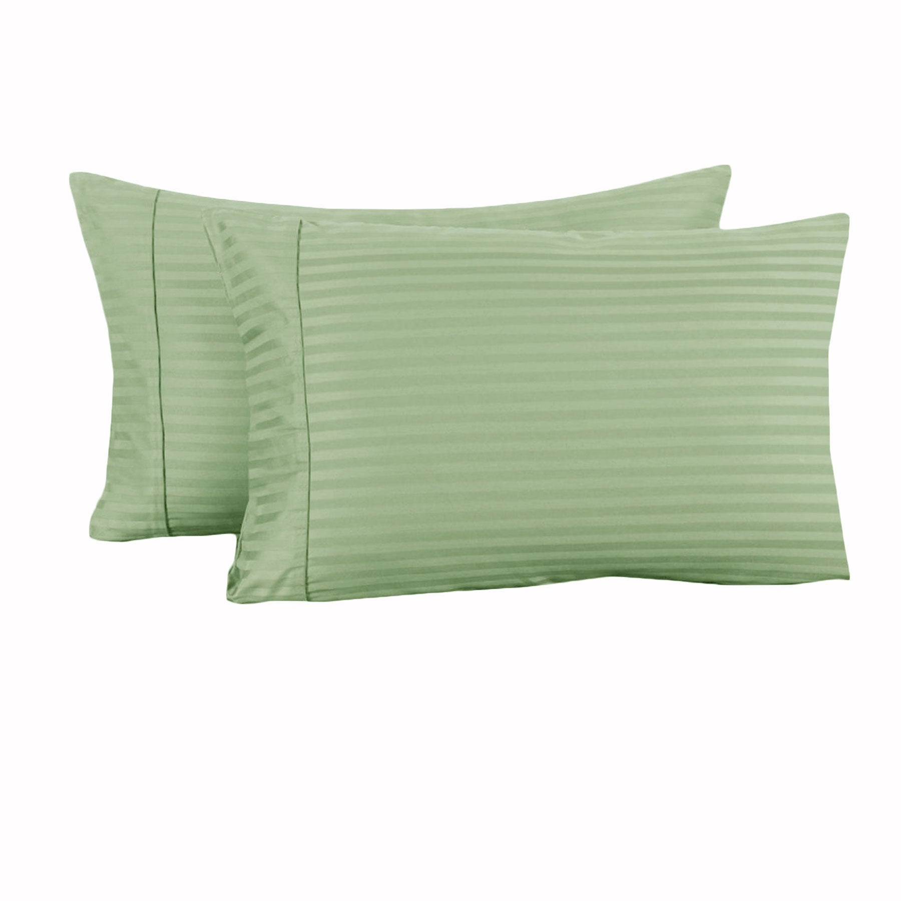 Accessorize 325TC Cotton Cuffed Standard Pillowcases, 2 Pack – Green