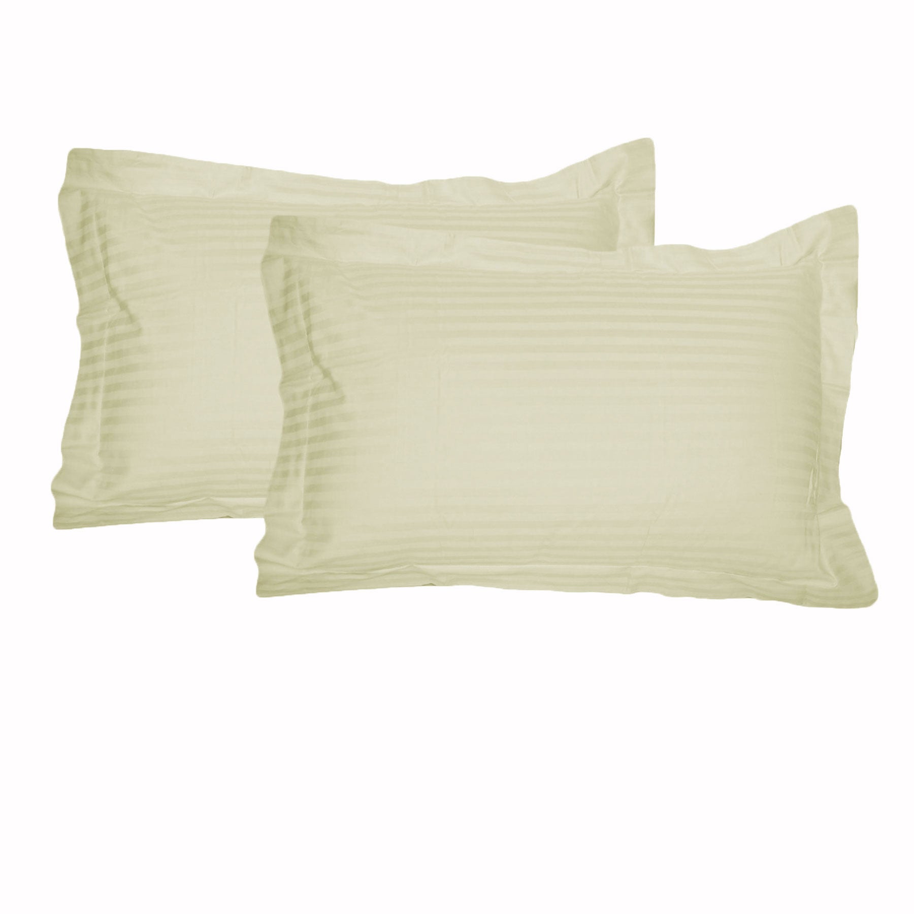 Accessorize 325TC Cotton Tailored Standard Pillowcases, 2 Pack – Ecru