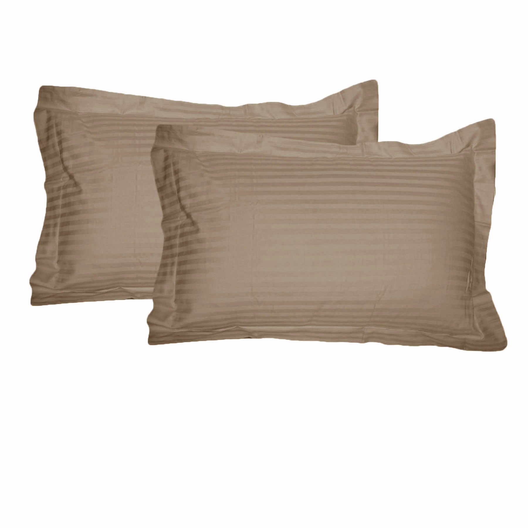 Accessorize 325TC Cotton Tailored Standard Pillowcases, 2 Pack – Mocha