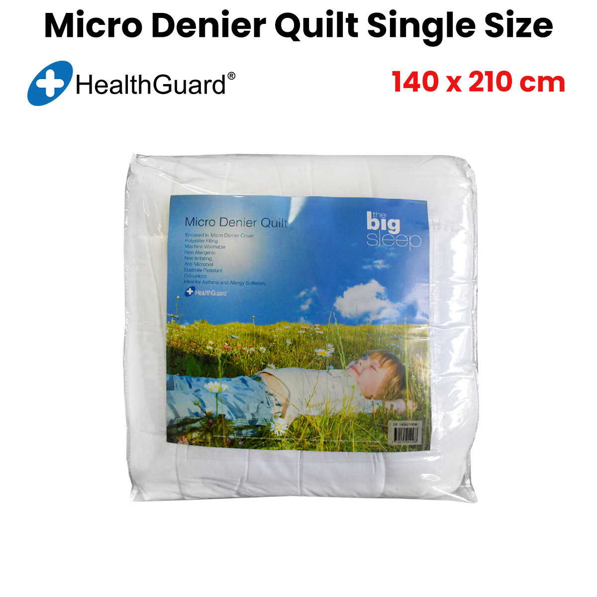 Big Sleep Micro-Denier Quilt – White, Single, Approx. 300 GSM