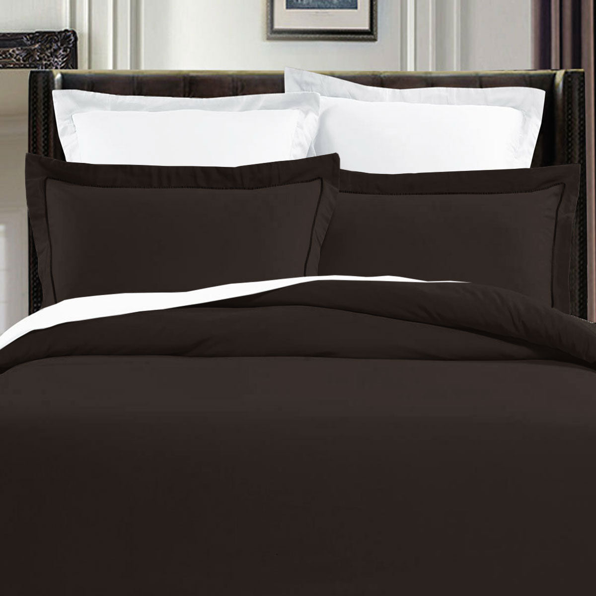 Grand Atelier 400TC Queen Pillowcase Pair – Grand Aterlier Pima Cotton Walnut Quilt Cover Set King