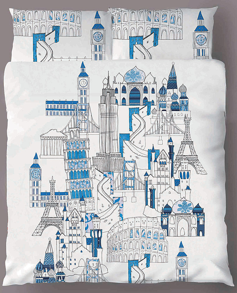 Bright Young Things Around the World Quilt Cover Set – King