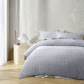 Accessorize Augusta Ruched Polyester Gauze Quilt Cover Set – Grey, Double