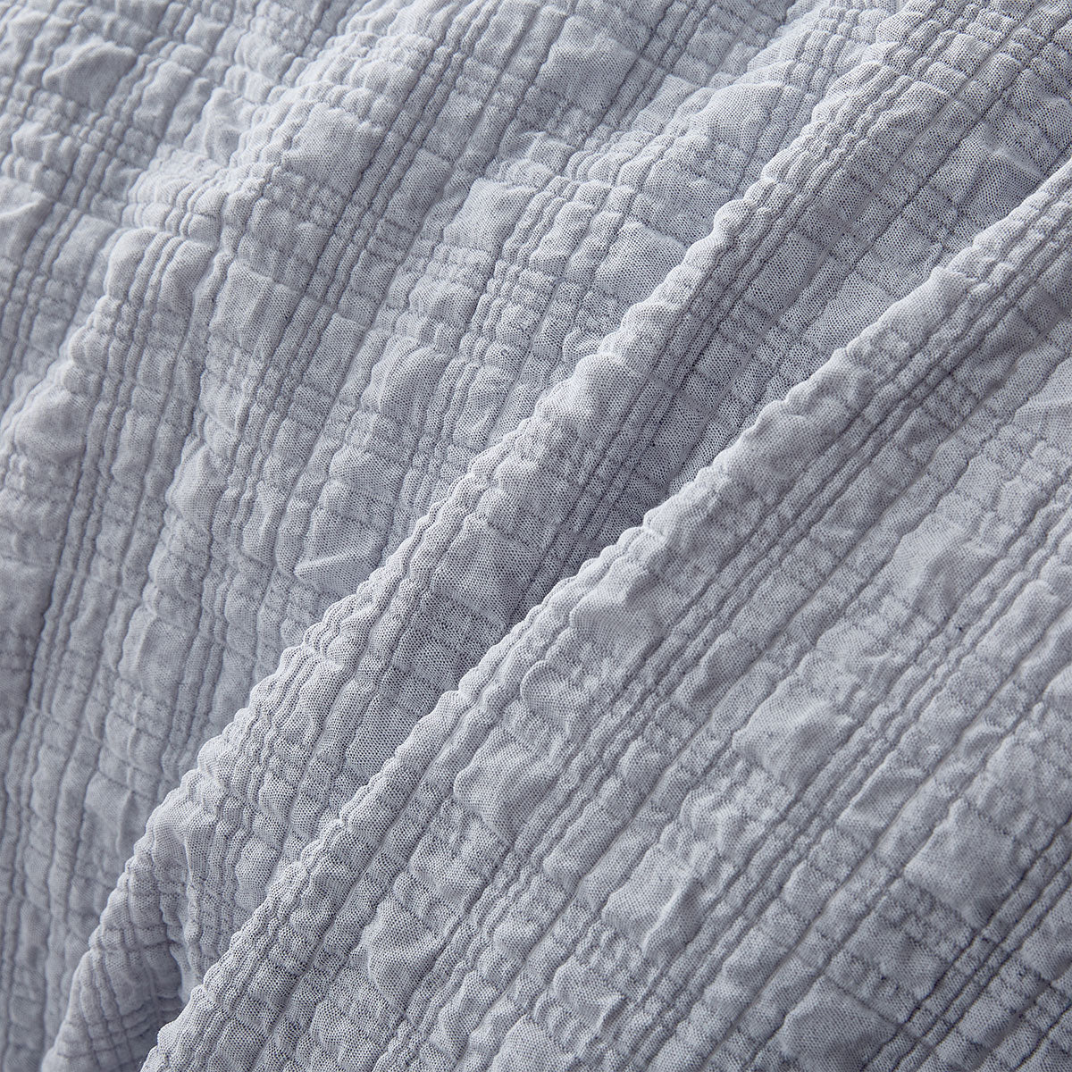 Accessorize Augusta Ruched Polyester Gauze Quilt Cover Set – Grey, Double