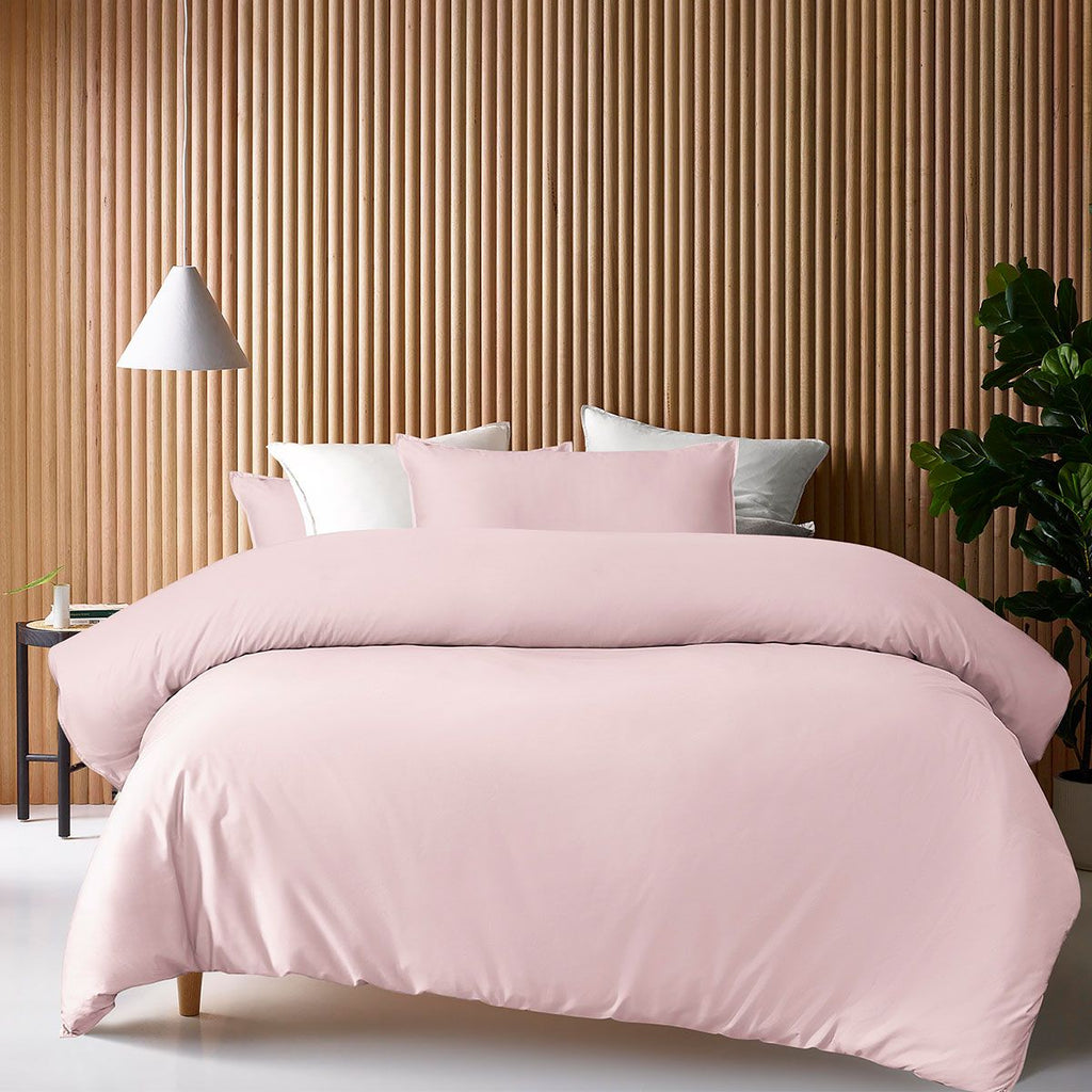 Accessorize 400TC Bamboo-Viscose Cotton Quilt Cover Set – Blush, Super King