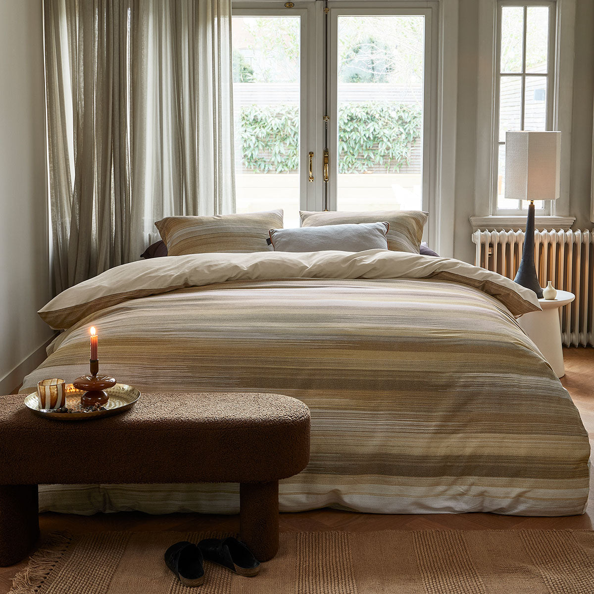 Bedding House Elie King Quilt Cover Set – Natural