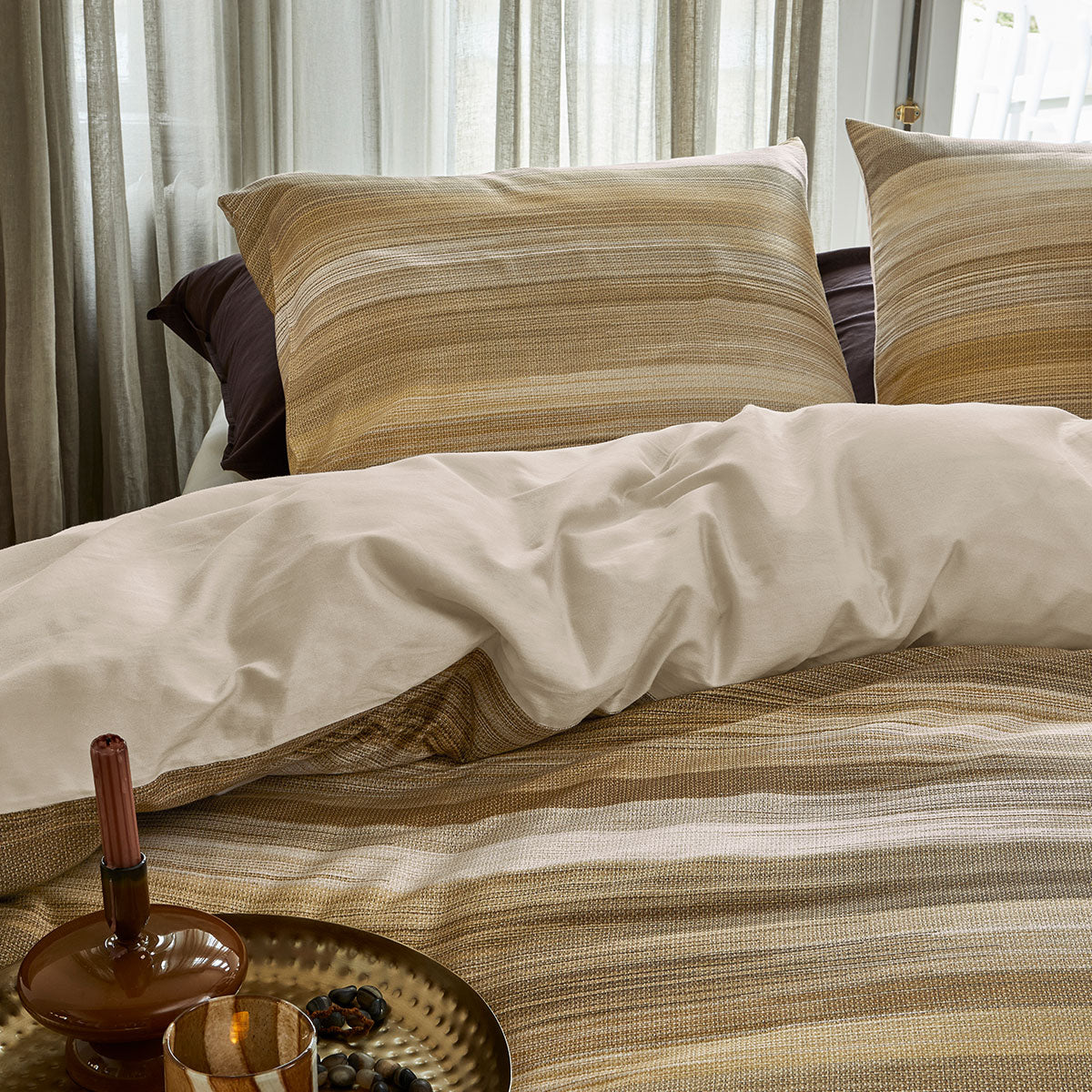 Bedding House Elie King Quilt Cover Set – Natural