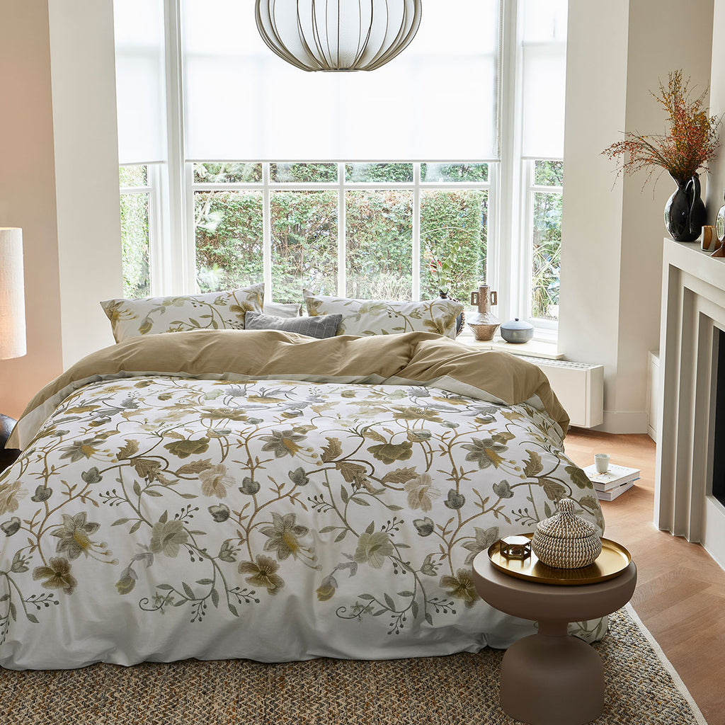 Bedding House Elizabeth King Quilt Cover Set – White