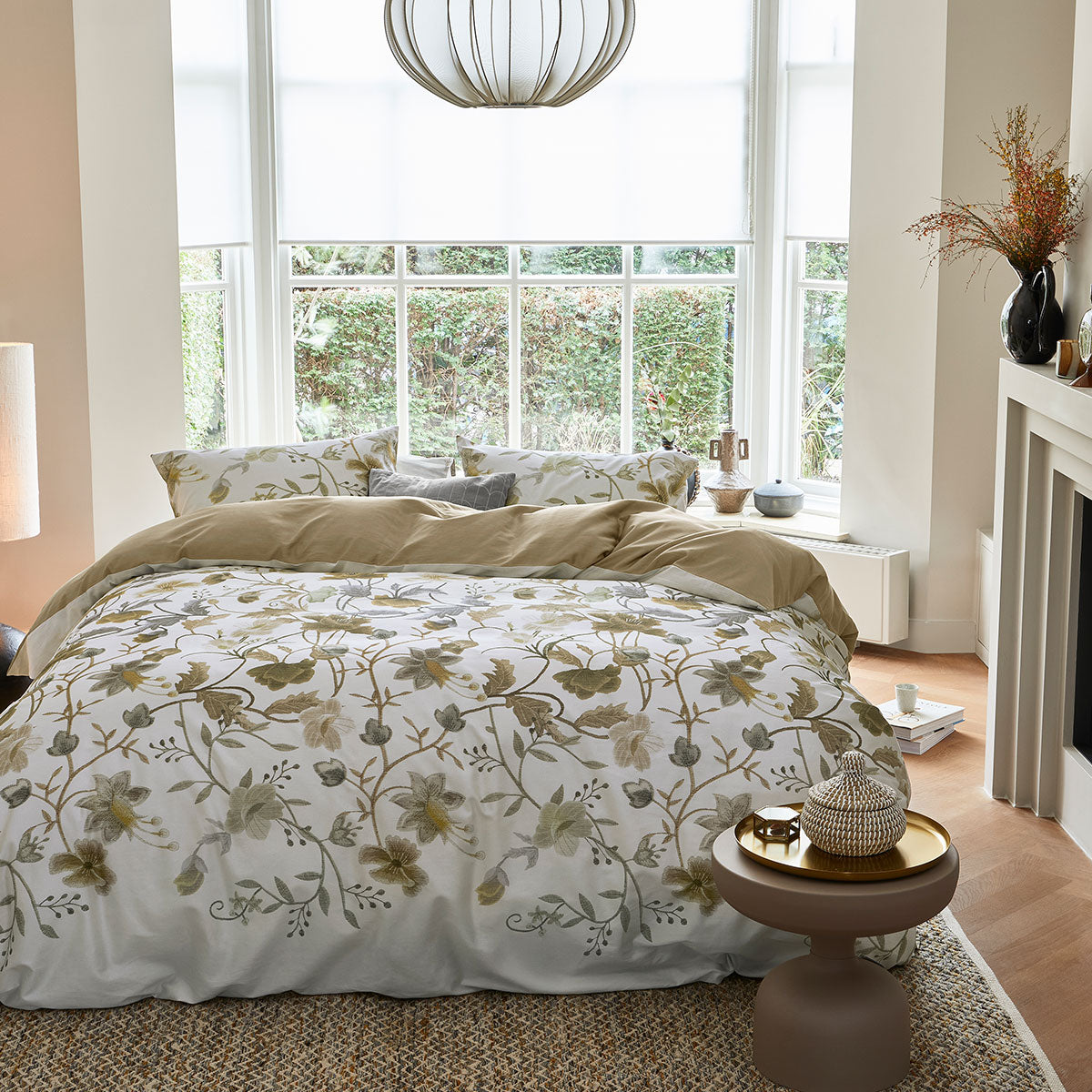 Bedding House Elizabeth King Quilt Cover Set – White