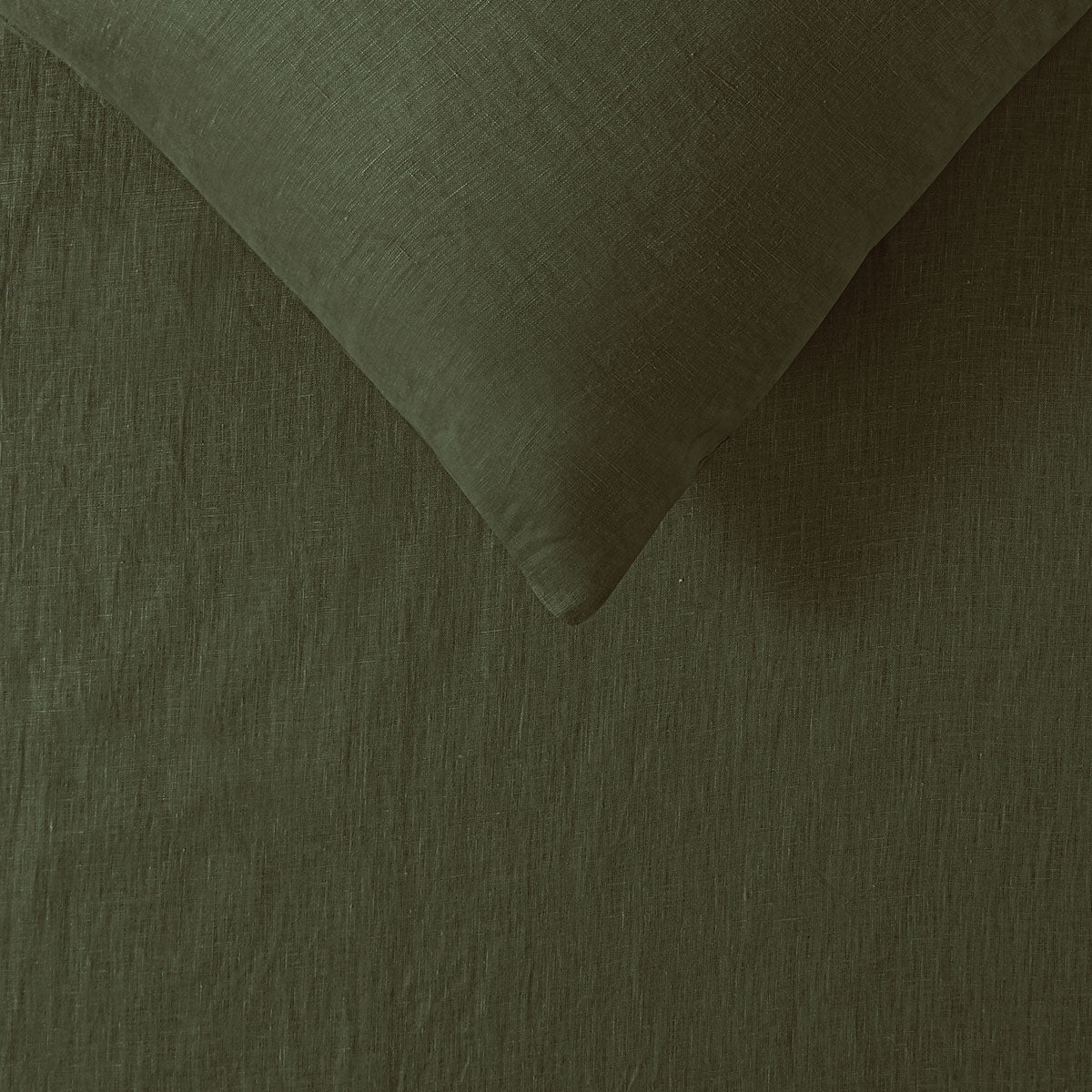 Olive 100% Linen Quilt Cover Set – Super King