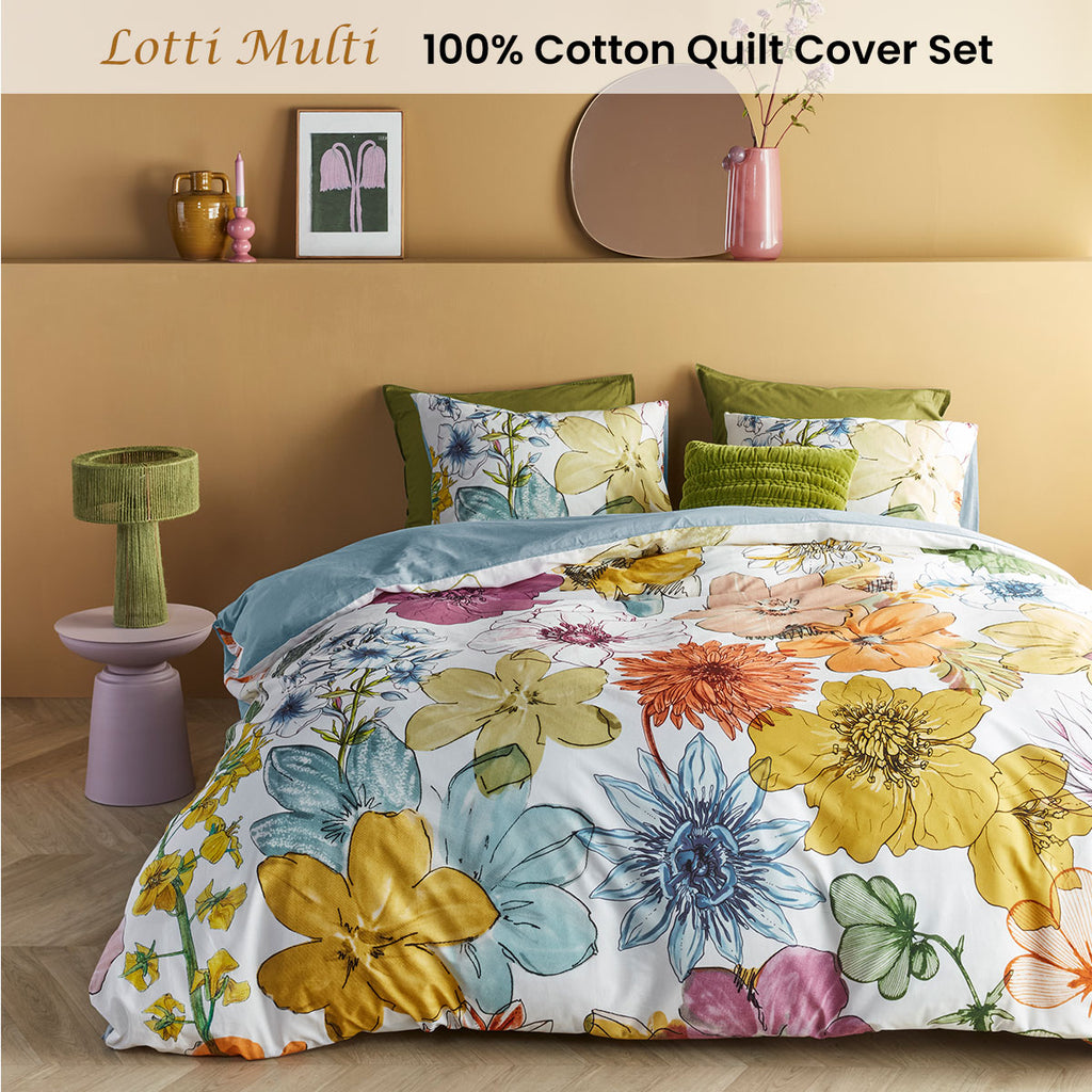 Bedding House Lotti Queen Quilt Cover Set – Multi