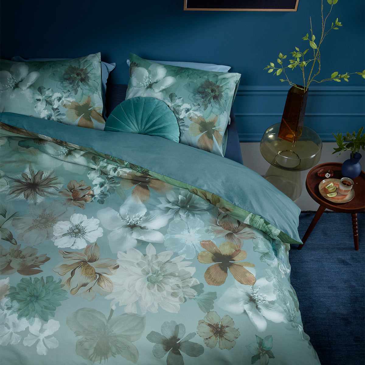 Bedding House Lou King Quilt Cover Set – Blue and green