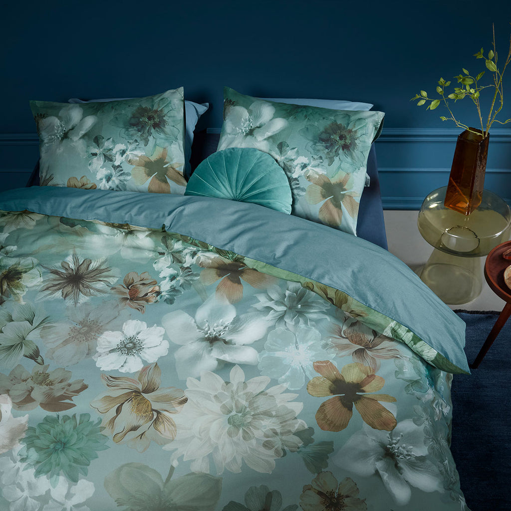 Bedding House Lou Queen Quilt Cover Set – Blue and green