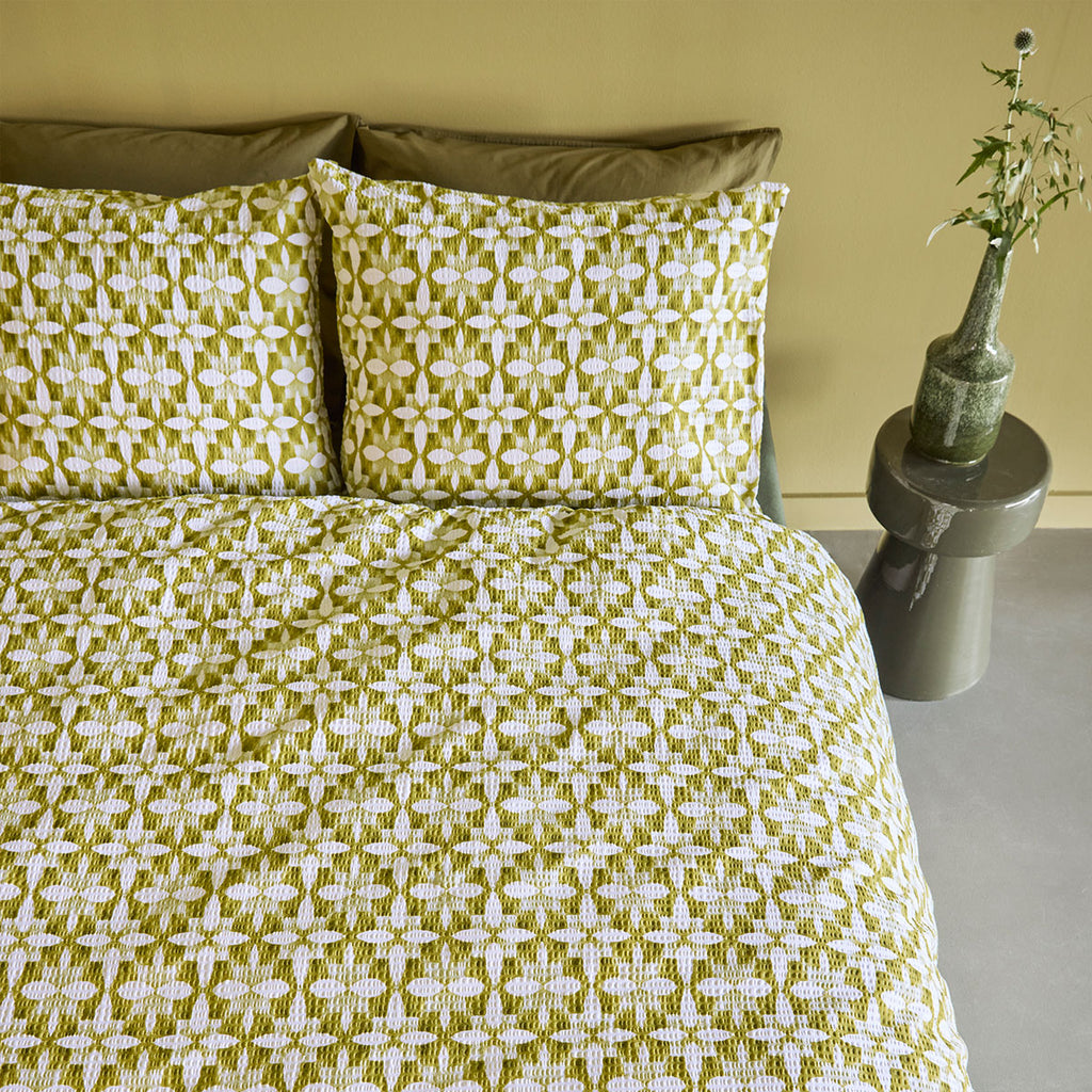 Bedding House Mae King Quilt Cover Set – Green