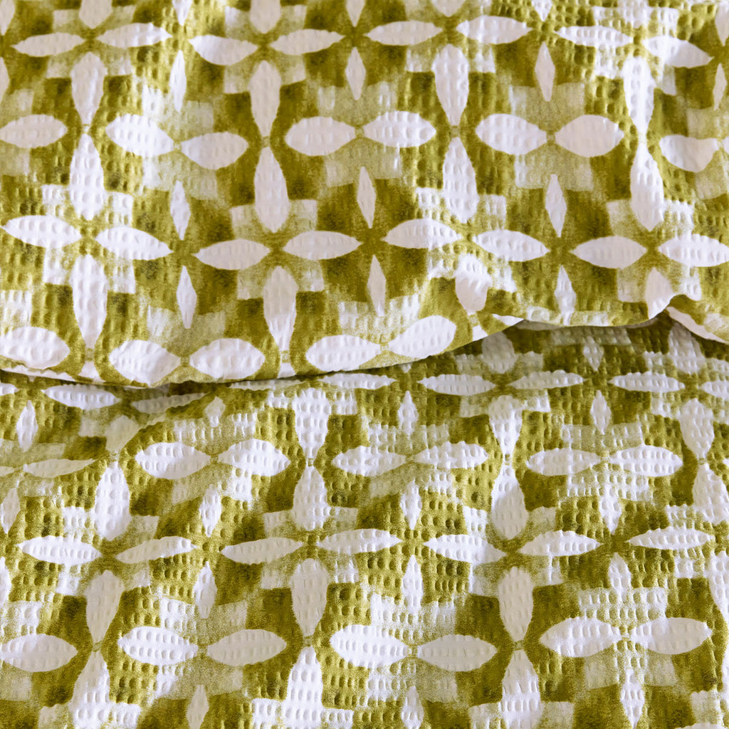 Bedding House Mae Queen Quilt Cover Set – Green
