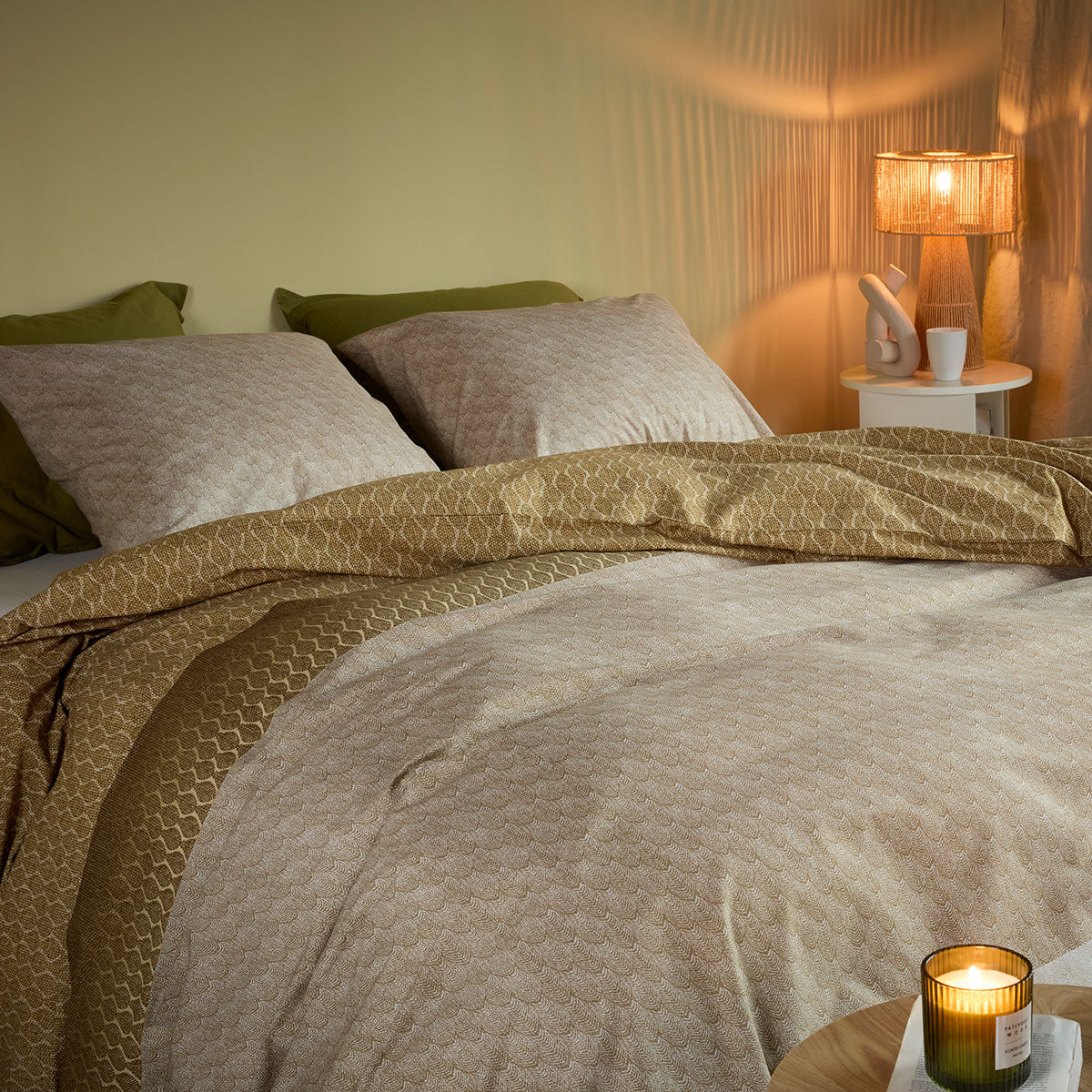 Bedding House Sanna Queen Quilt Cover Set – Gold