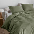 Bedding House Summer Seersucker King Quilt Cover Set – Green