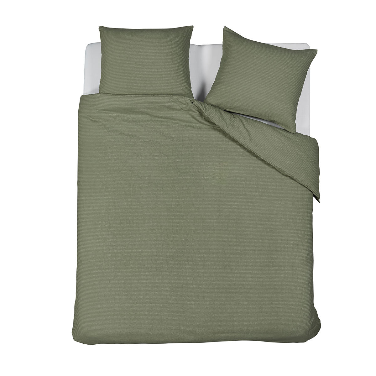 Bedding House Summer Seersucker King Quilt Cover Set – Green
