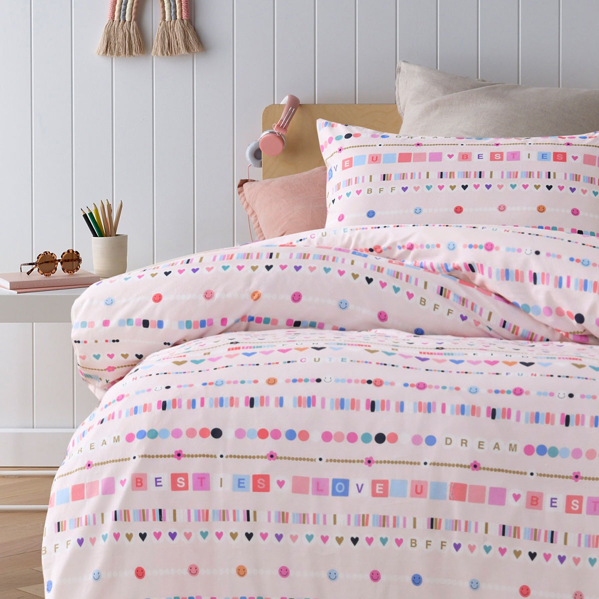 Happy Kids Swifty Cotton Quilt Cover Set – Double