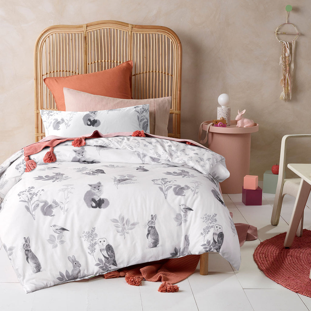 Happy Kids Woodland Cotton Quilt Cover Set – Single
