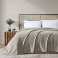 Ardor Teddy Polyester Fleece Blanket – Natural, 240 × 245 cm