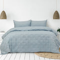Ardor Saladin Embroidered Microfibre Comforter Set – Chambray, Queen/King
