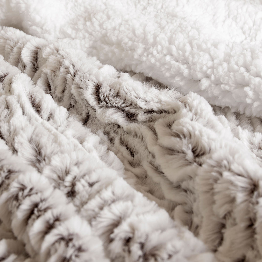 Ardor Bear Faux-Fur Comforter Set with Sherpa Reverse – Single/Double