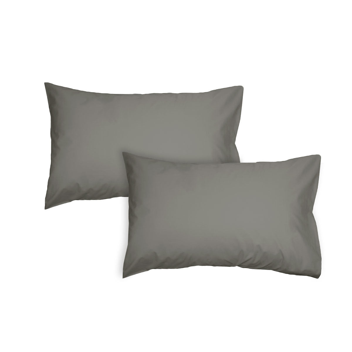 Algodon 300TC Cotton Standard Pillowcases, 2 Pack – Charcoal