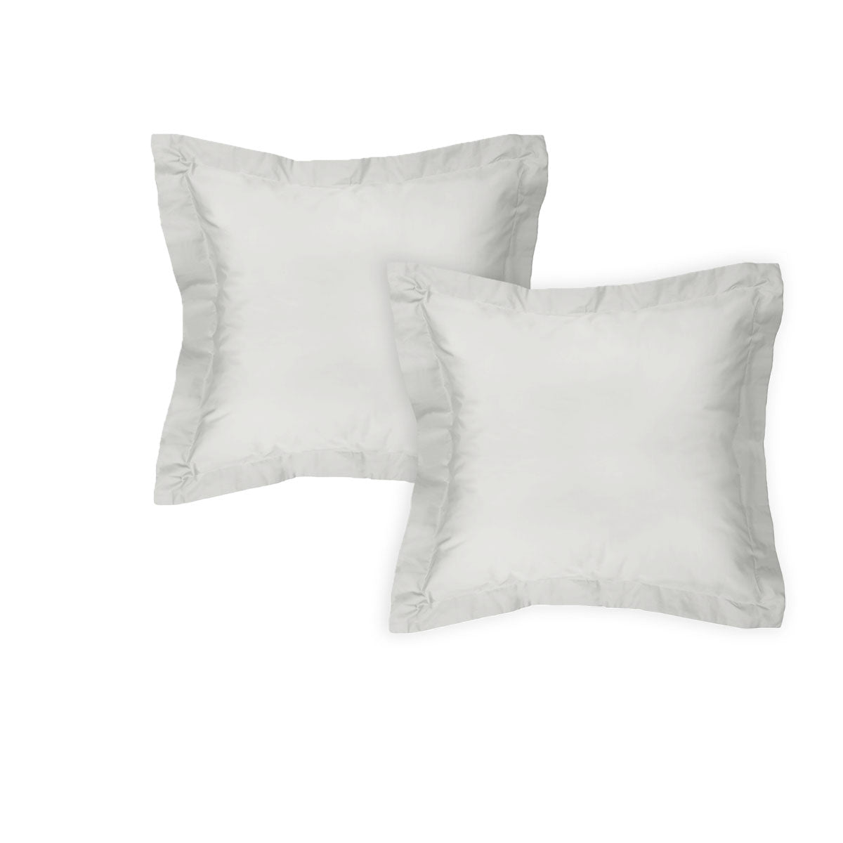 Algodon 300TC Cotton European Pillowcases, 2 Pack – Silver
