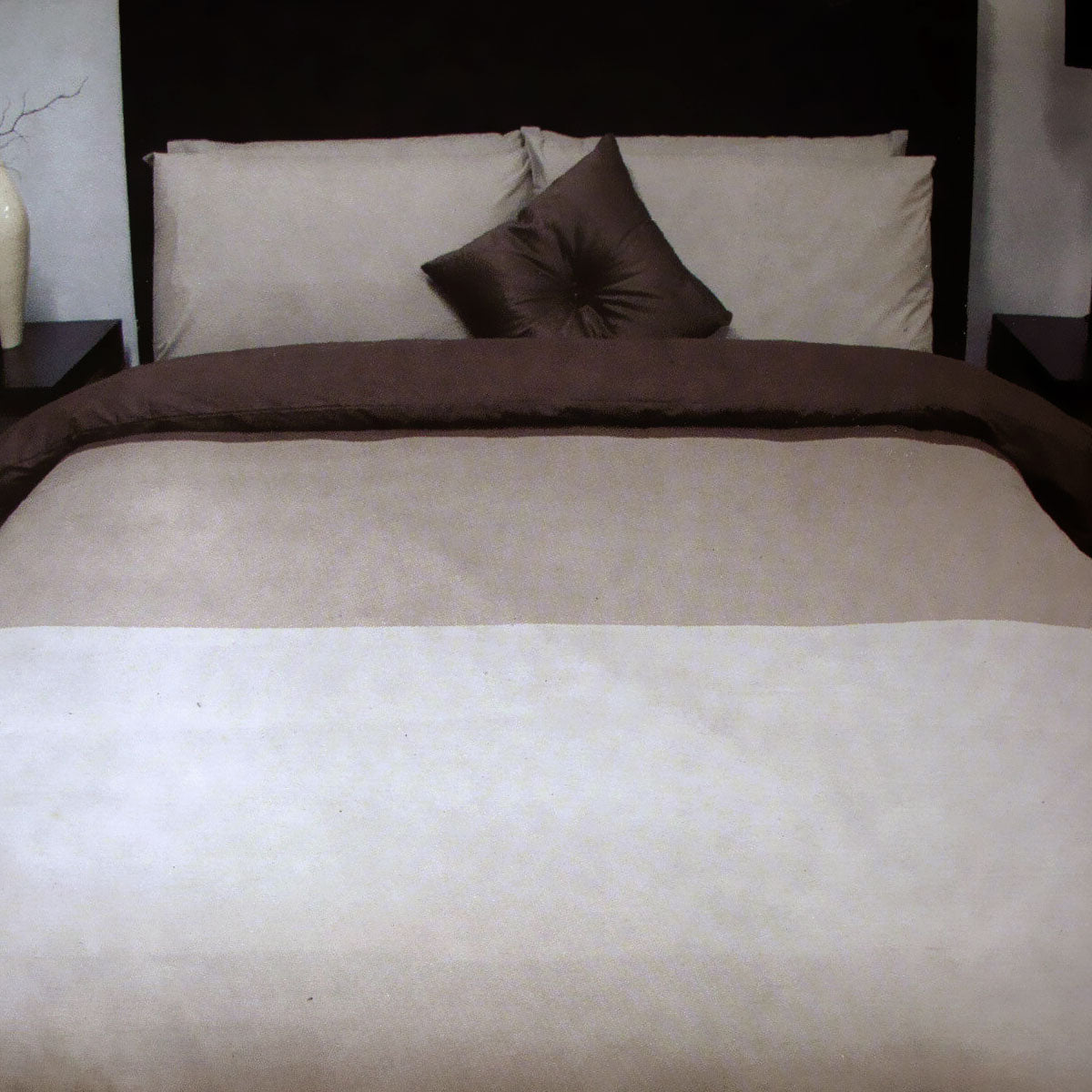 Essentially Home Living Three-Tone Bedding Set – Chocolate, Single