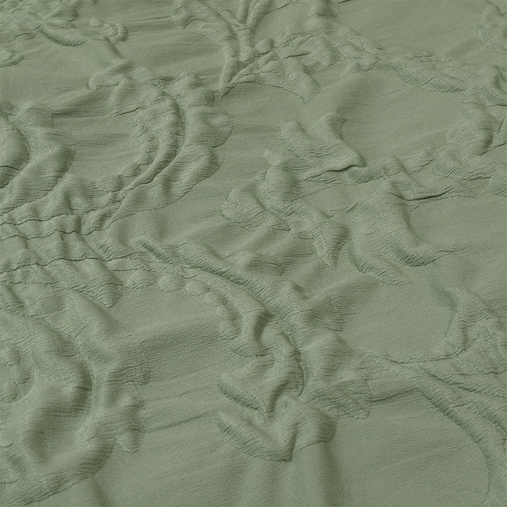 Ardor Adeline Jacquard Damask Quilt Cover Set – Sage, King