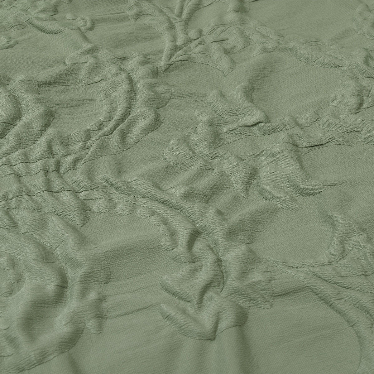Ardor Adeline Jacquard Damask Quilt Cover Set – Sage, King