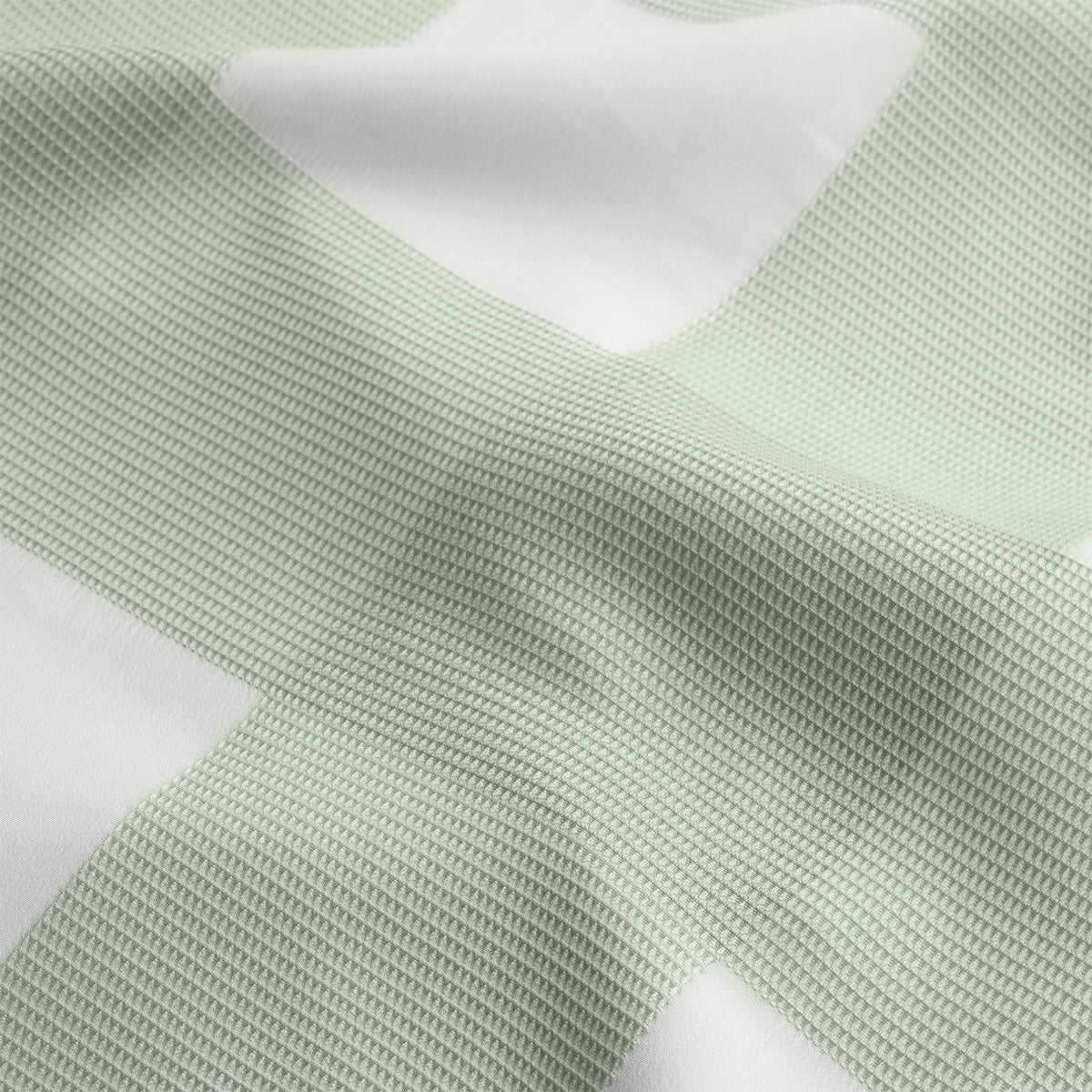 Ardor Ashlea Oversized Waffle-Check Quilt Cover Set – Sage and White, King