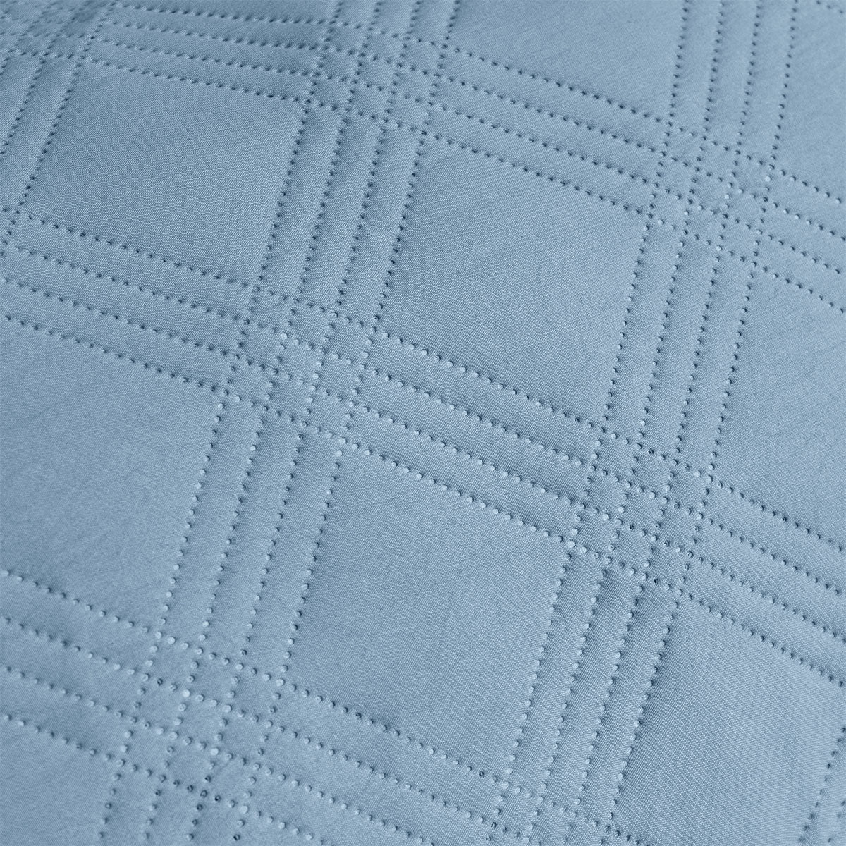 Ardor Carter Embossed Geometric Lightly Padded Quilt Cover Set – Mineral Blue, King