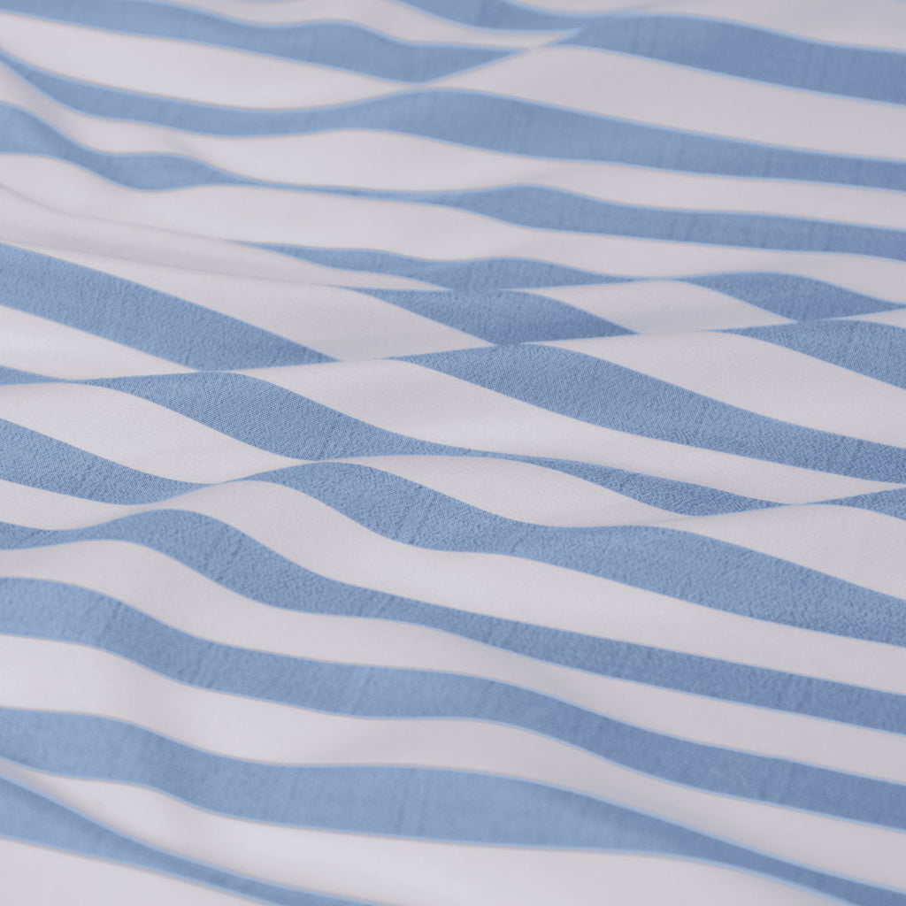 Ardor Frankie Reversible Yarn-Dyed Stripe Quilt Cover Set – Blue and White, King