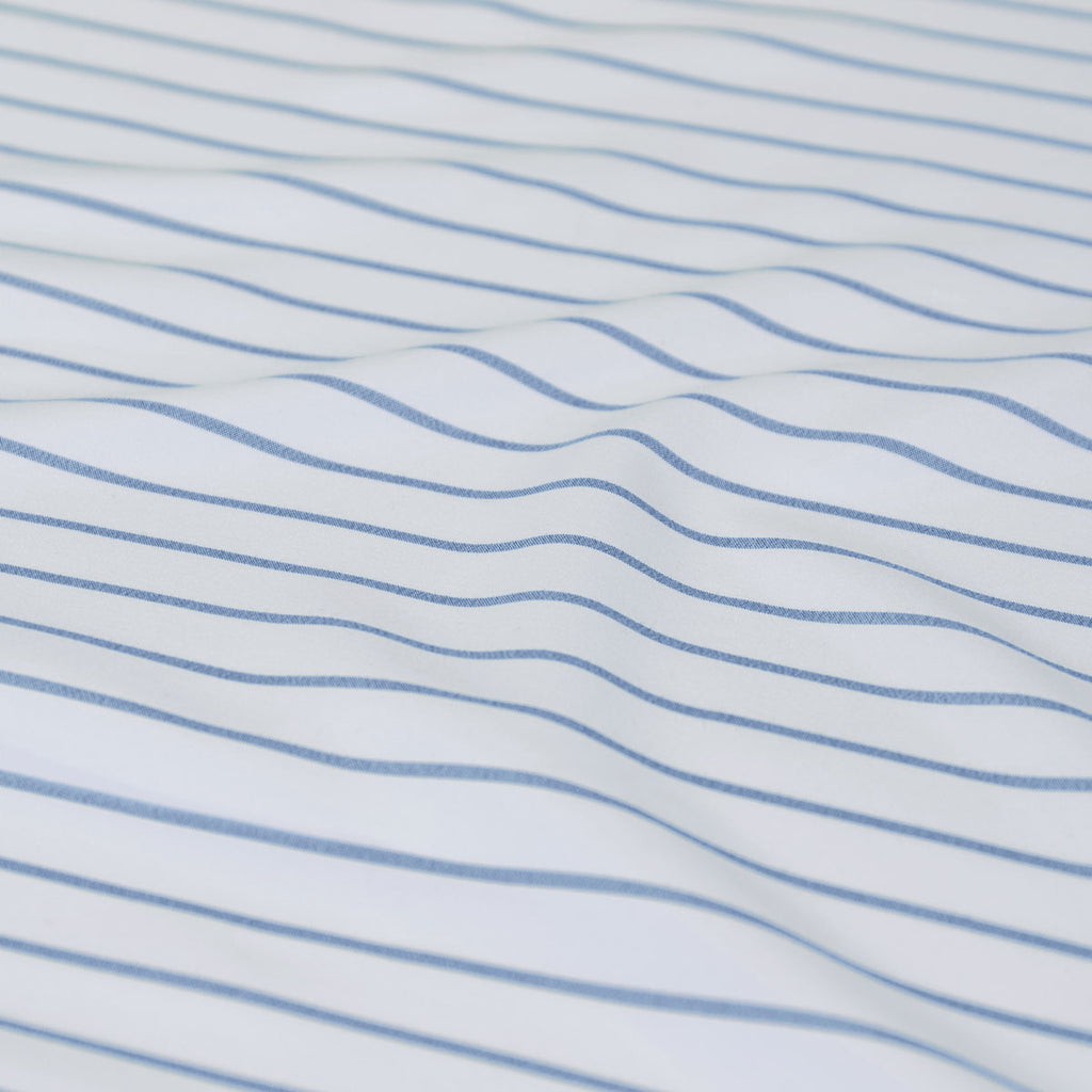 Ardor Frankie Reversible Yarn-Dyed Stripe Quilt Cover Set – Blue and White, King