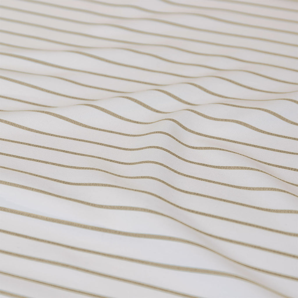 Ardor Frankie Reversible Yarn-Dyed Stripe Quilt Cover Set – Natural and White, King