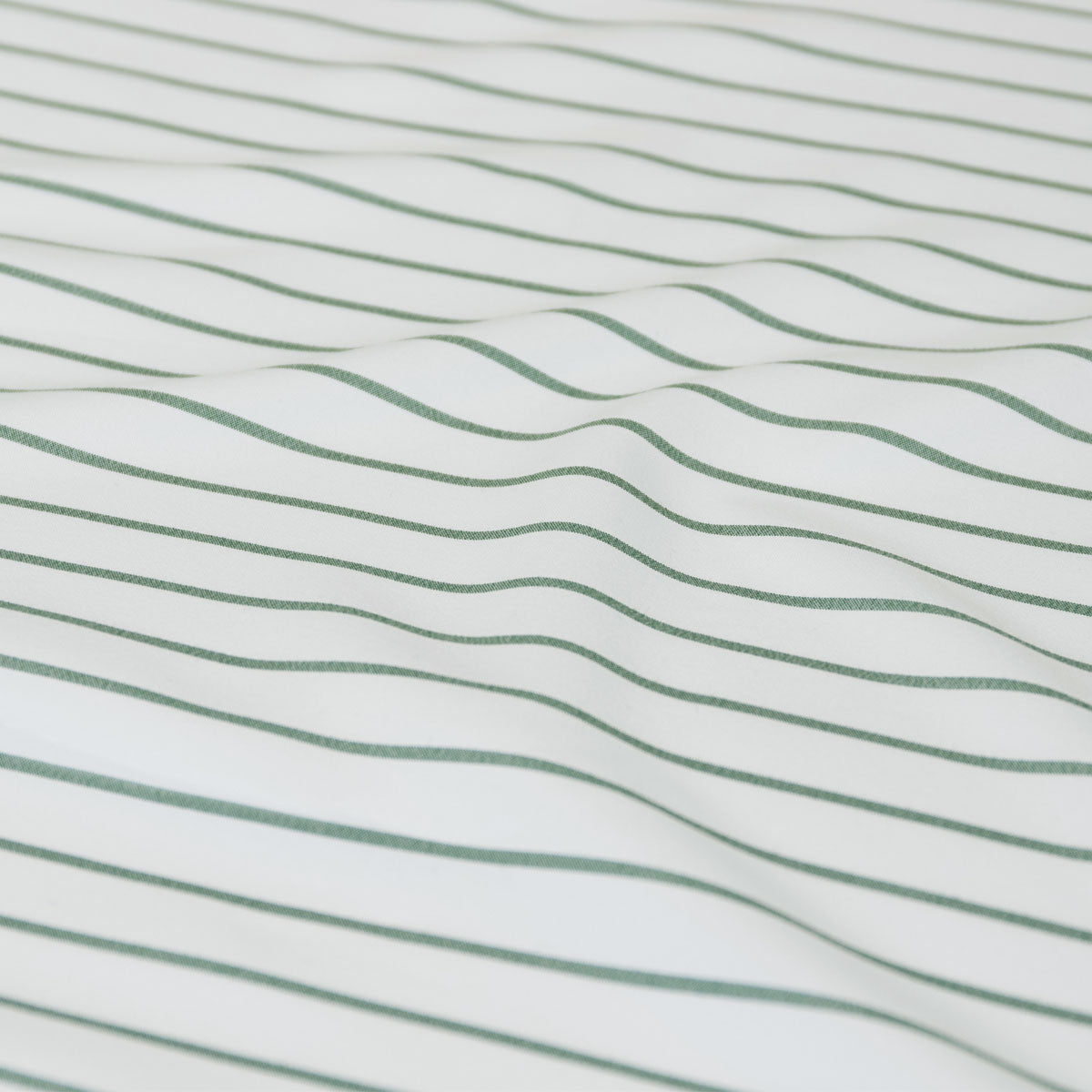 Ardor Frankie Reversible Yarn-Dyed Stripe Quilt Cover Set – Sage and White, Queen