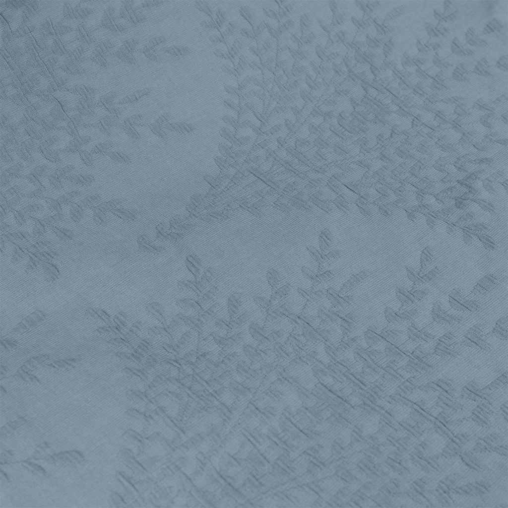 Algodon Romy Cotton Botanical Jacquard Quilt Cover Set – Blue, King