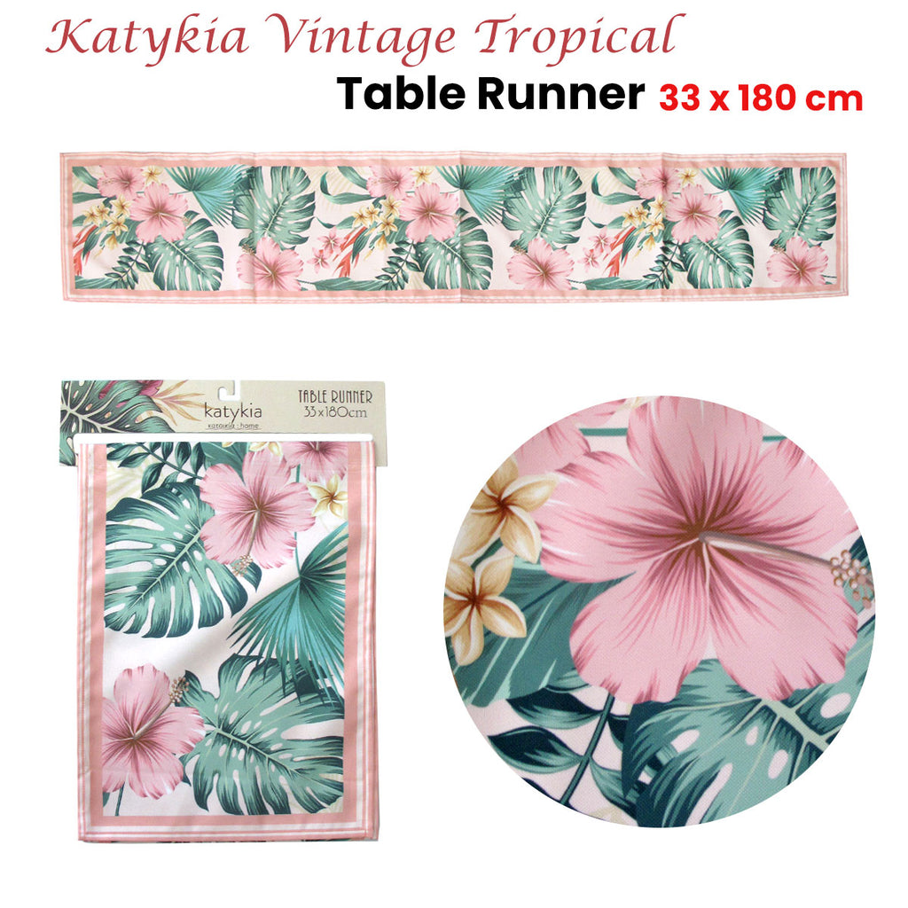 Katykia Tropical Table Runner – 33 × 180cm